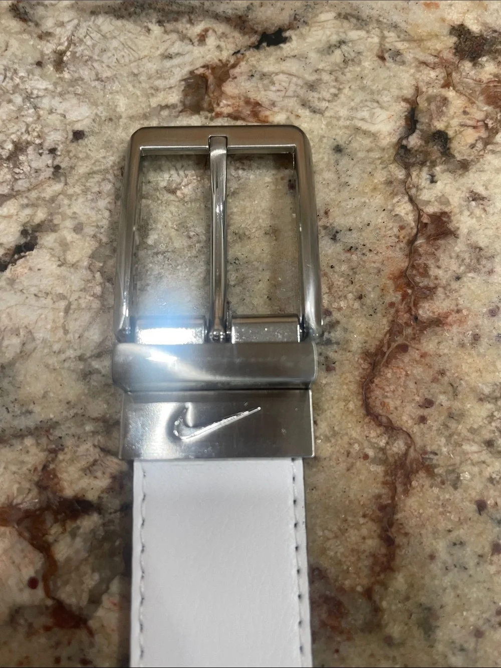 Nike- Men's White Belt S:36